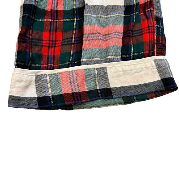 Victoria's Secret Signature Holiday Tartan Plaid Pajamas Gold Thread Pockets XS - Picture 6 of 6